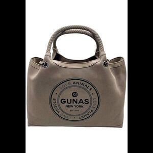 Gunas New York Canvas Double Handle Tote w/ Pouch Ruth Latte